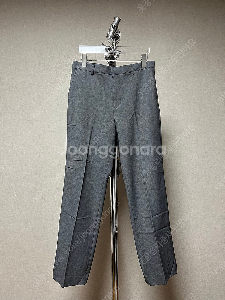 남자 일자핏 슬랙스 그레이--0
