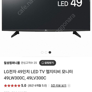 LG49인치 TV