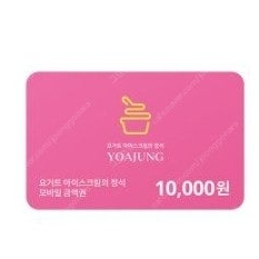 요거트 아이스크림 정석 요아정 1만원 금액권->8500원