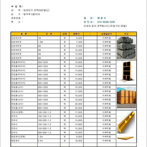 건설자재,가설재 판매 - 유로폼,파이프,써포트,인코너,앵글,아웃코너 등등