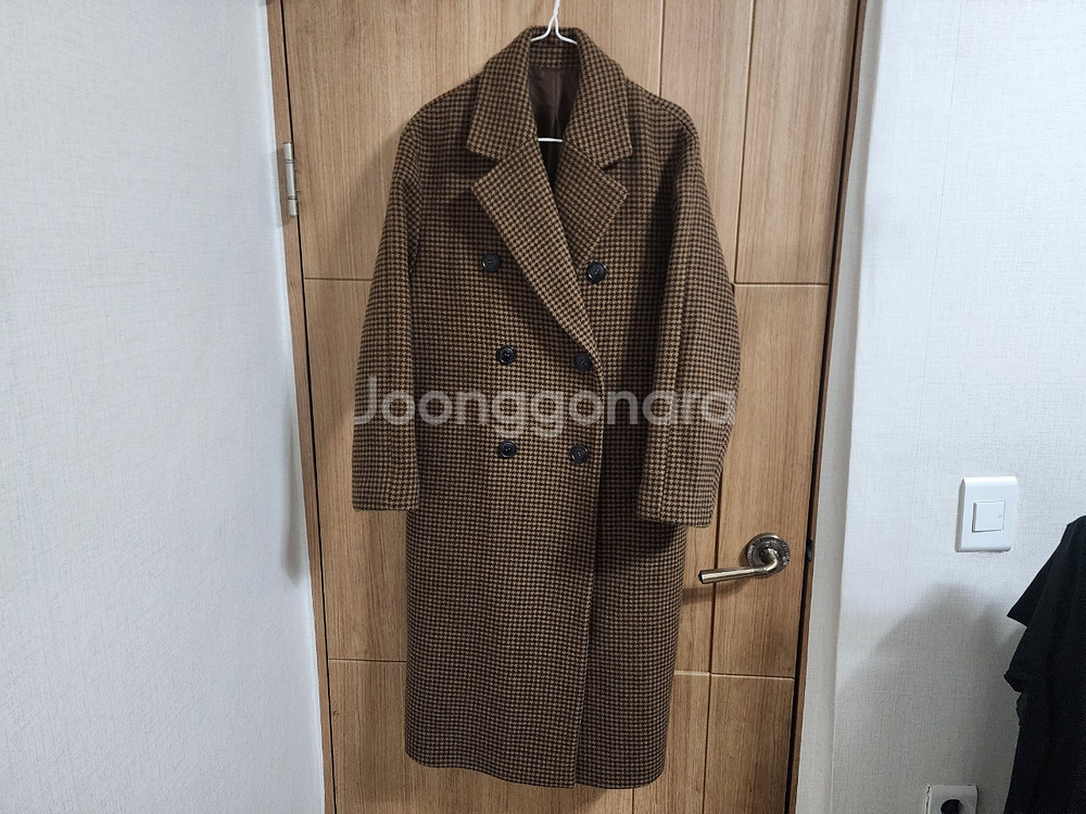 (F)여성 닐바이피 핸드메이드 체크 더블 코트--1