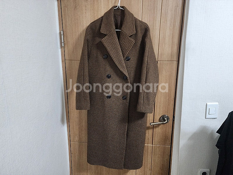 (F)여성 닐바이피 핸드메이드 체크 더블 코트--0