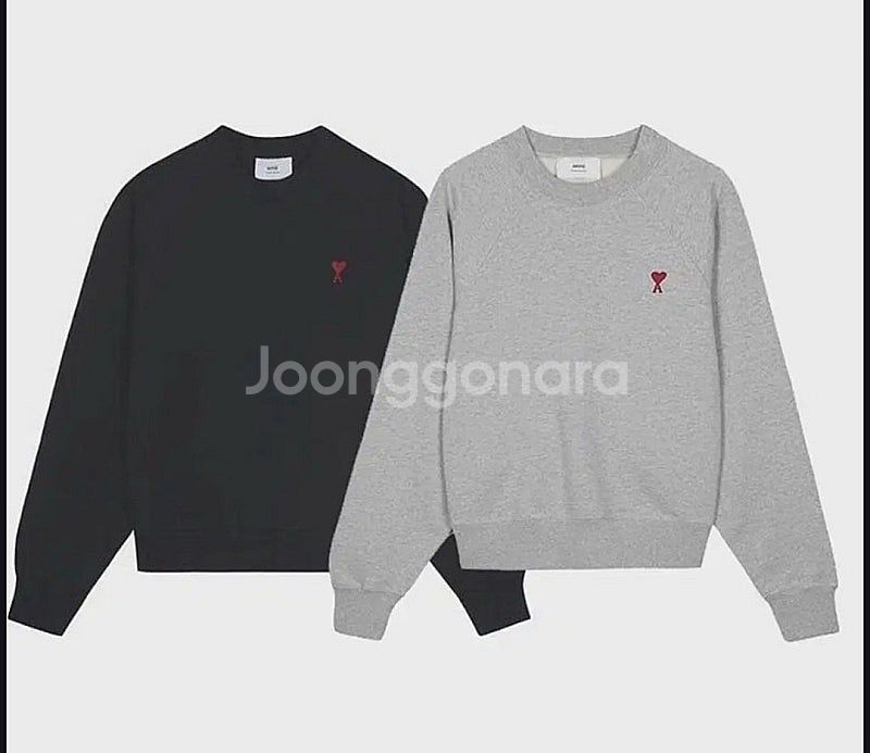 아미 스몰로고 맨투맨 남녀공용 소량입고 #병행수입정품 ...--0