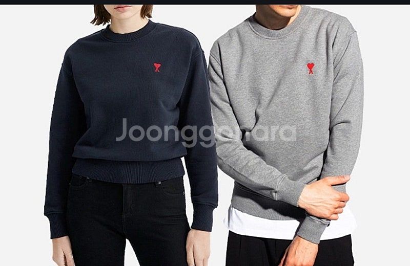 아미 스몰로고 맨투맨 남녀공용 소량입고 #병행수입정품 ...--2