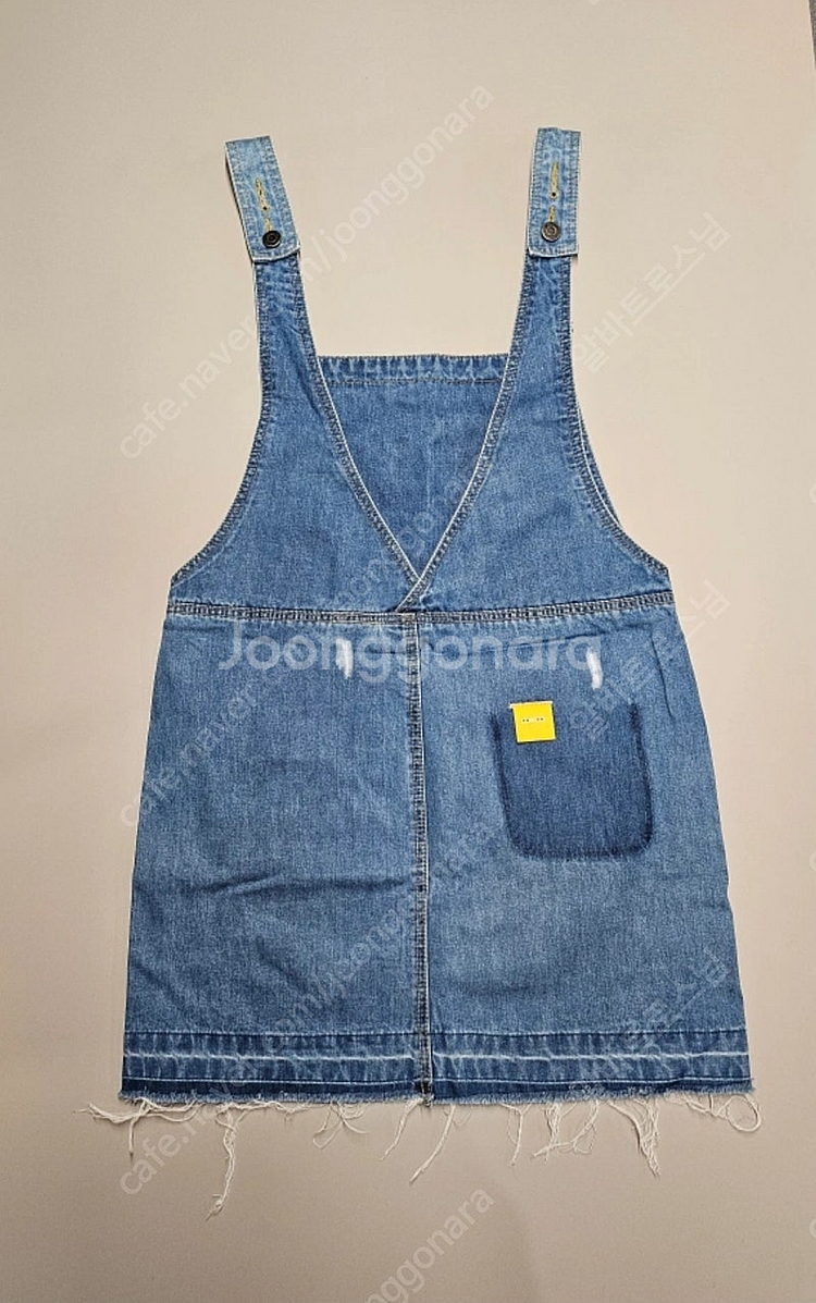 여성 데님 멜빵 원피스 M--1