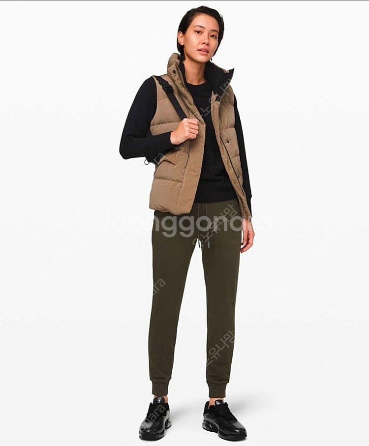 룰루레몬 플리스 퍼넬넥 탑, 웜다운 조거팬츠--5