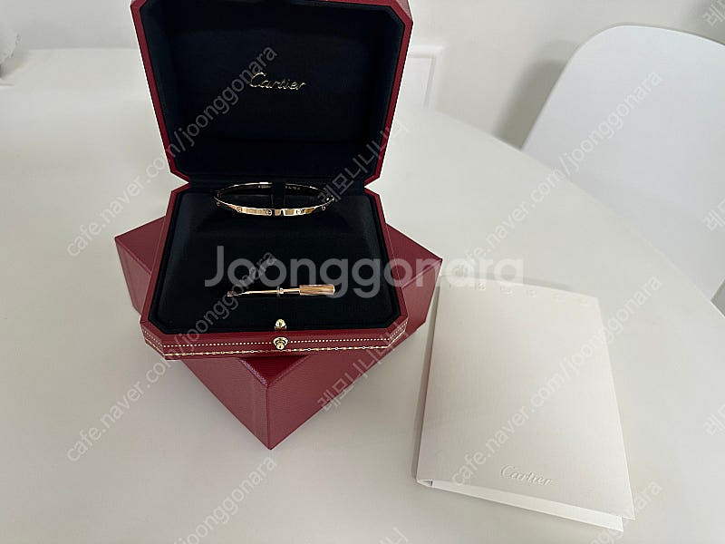 까르띠에 러브팔찌 18호 로즈골드--0