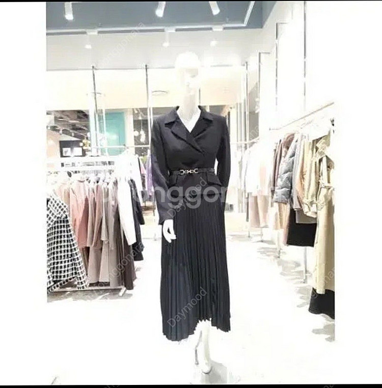 (새상품) 라인어디션 하객룩 플리츠 원피스 55--0