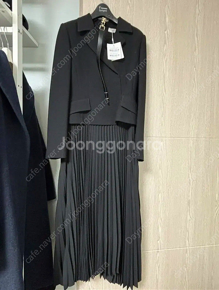 (새상품) 라인어디션 하객룩 플리츠 원피스 55--1