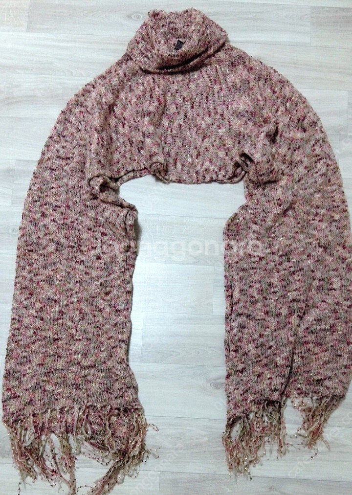 모헤어 니트 넥워머 숄--0