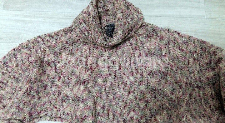 모헤어 니트 넥워머 숄--1