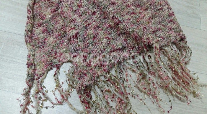 모헤어 니트 넥워머 숄--3