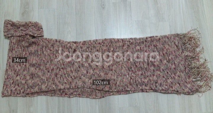 모헤어 니트 넥워머 숄--4