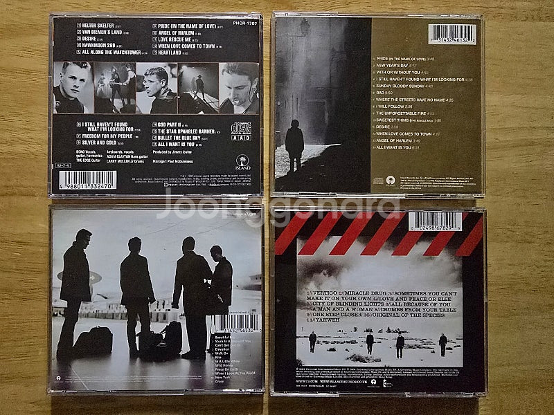 CD 음반 U2 유투 앨범 4장--3