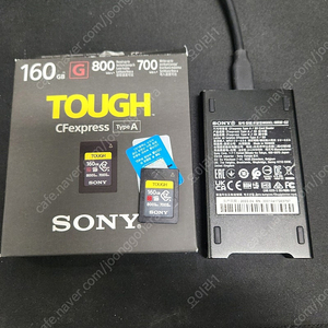 소니cfa160g,소니 Tough CF express A타입 160G 소니mrw-g2리더기 같이팝니다