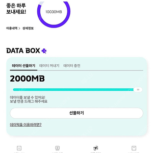 kt데이터 2기가 팝니다(3천)