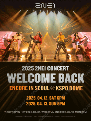 투애니원 콘서트 2025 2NE1 CONCERT [WELCOME BACK] ENCORE IN SEOUL VIP좌석 양도합니다 !