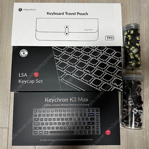 Keychron K3 Max(적축), 추가 PBT키캡, 추가 LP스위치, 사피아노 파우치 팝니다.