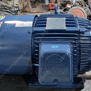 모터, 브레이크 부착, 중고 모터, 15HP(마력), 4극, 효성 제품