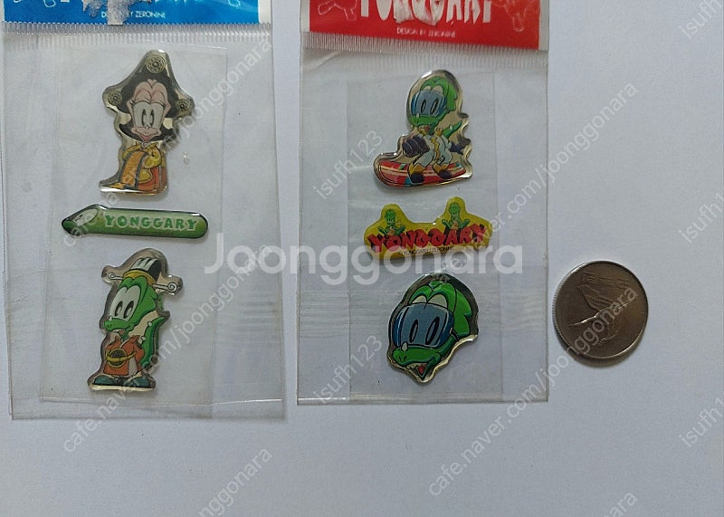 90년대 중반 옛날 용가리치킨 캐릭터 스티커2종 팝니다--1