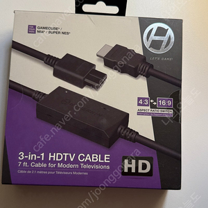 하이퍼킨 3-in-1 HDTV Cable 게임큐브/N64(닌텐도64)/SNES용 (HDMI케이블) 미개봉 새제품