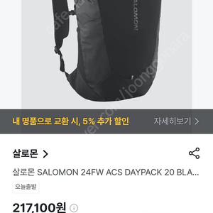 살로몬 등산가방20L