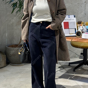 쎄모먼 Juno Corduroy Pants [Maritime Blue] 34 새상품