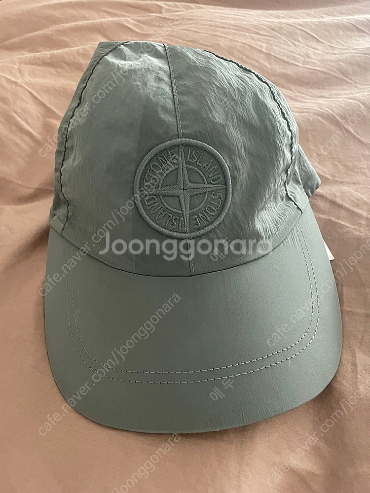 스톤아일랜드 나일론 메탈 로고 자수 모자 / 민트--0