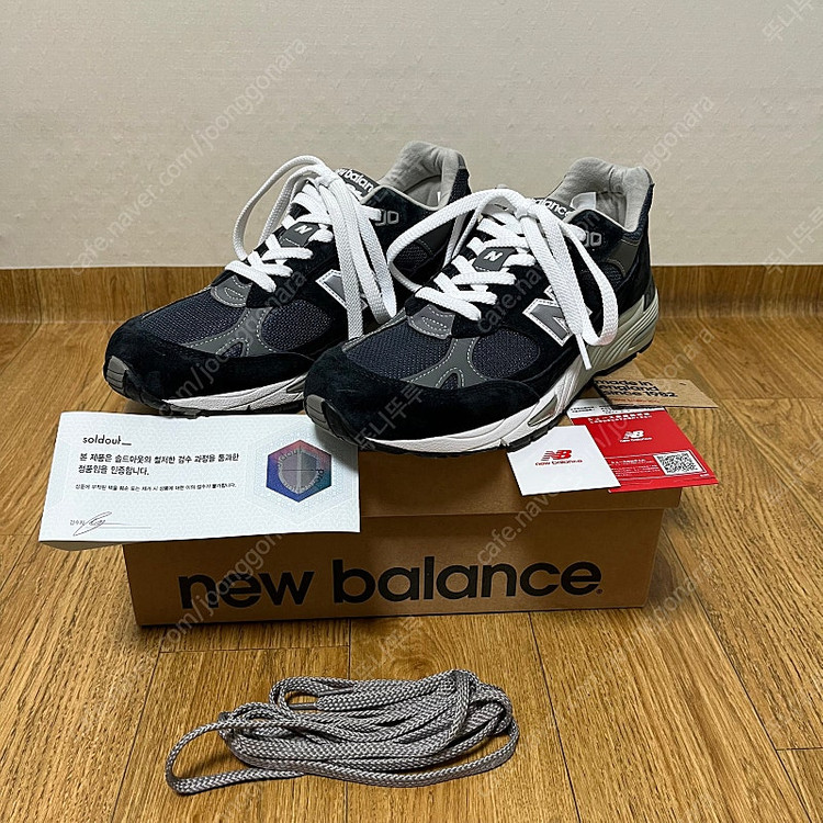 남여공용 뉴발란스 M991NV 265사이즈 뉴발 991 네이비 그레이 신발--1