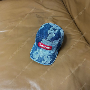 Supreme 슈프림 데님 캠프캡 모자 (Flames Washed Denim)