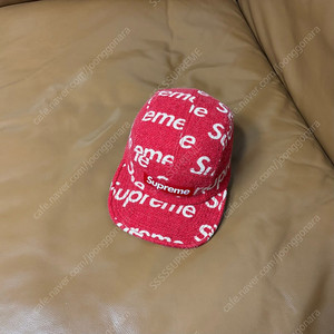 Supreme 슈프림 레드 캠프캡 모자 (Harristweed Red)