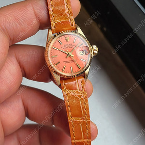 [정품] 롤렉스 여성용 데이저스트 오렌지 핑크 18K 옐로우골드 금통 (Rolex Datejust Orange Pink 18K Solid Gold Women's)