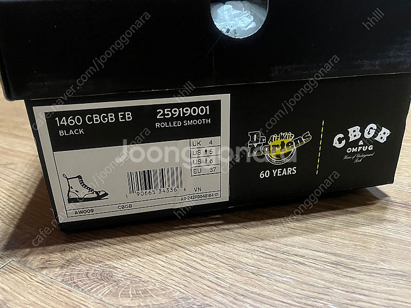 닥터마틴 1460 CBGB 블랙 밀드 스무스 (230사...--5