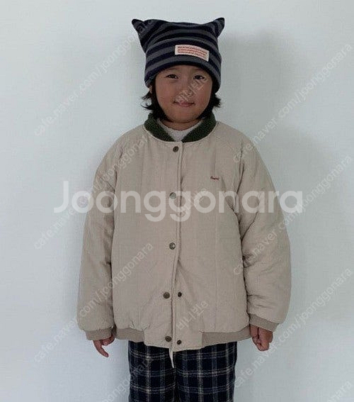 고유 일거양득 양면점퍼 (베이지그린)--1