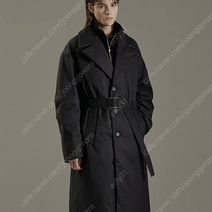 매종미네드 TURTLE NECK BELTED LONG DOWN COAT BLACK M