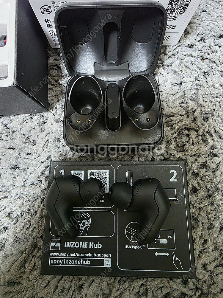 소니 인존 버즈(블랙)+실리콘 케이스포함 판매(보증기간...--1