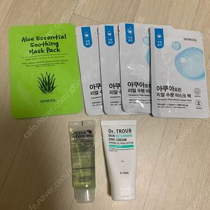 시드물 징크크림, 토마토에센셜, 아쿠아포린마스크팩, 알로에팩