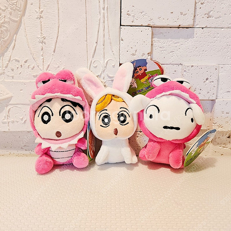 짱구는 못말려 와니야마 흰둥이 짱아 고무 키링 인형--0