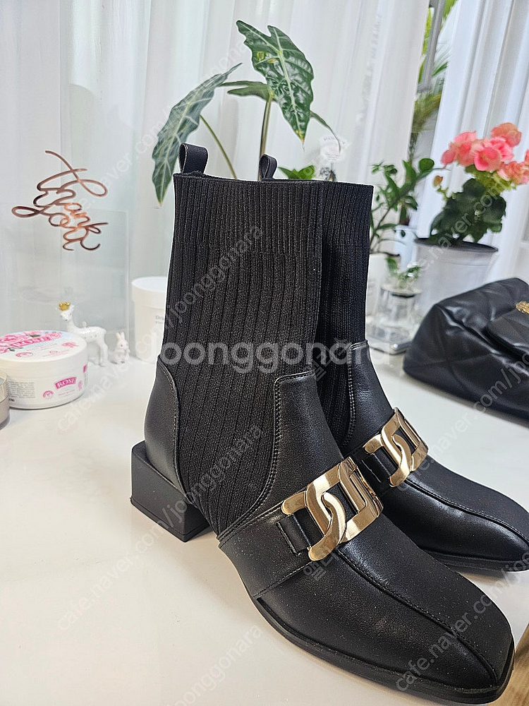 미소페 소가죽 앵클부츠 4.5cm 새상품--0