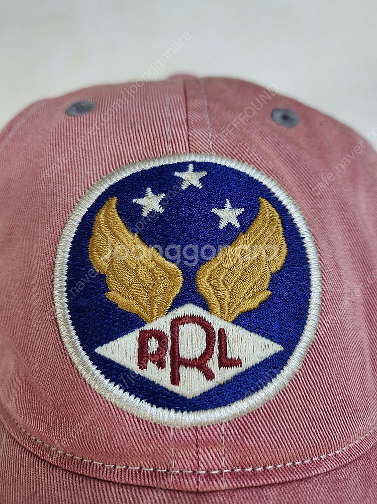 RRL 더블알엘 윙로고 볼캡 핑크--2