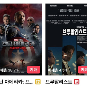 CGV 캡틴아메리카 브루탈리스트 등 2인