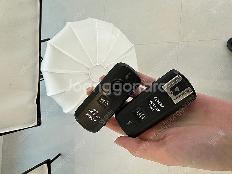 포멕스E600 촬영셋트 2개+소프트박스+동조기--2