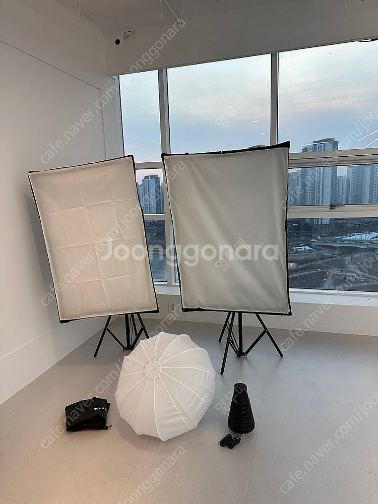 포멕스E600 촬영셋트 2개+소프트박스+동조기--4