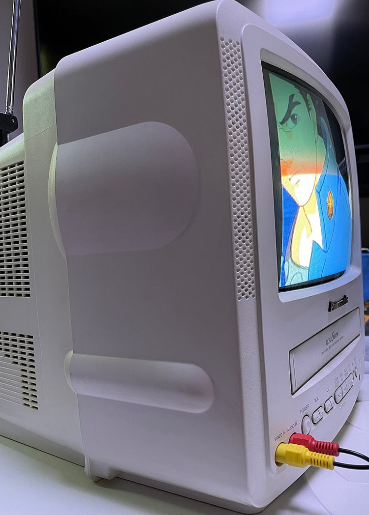 Panasonic(파나소닉)사의 특S급!!!옛날 미니비디오비젼[tv+VIDEO]앙증맞은 9인치 브라운관 칼라티비<화...--5