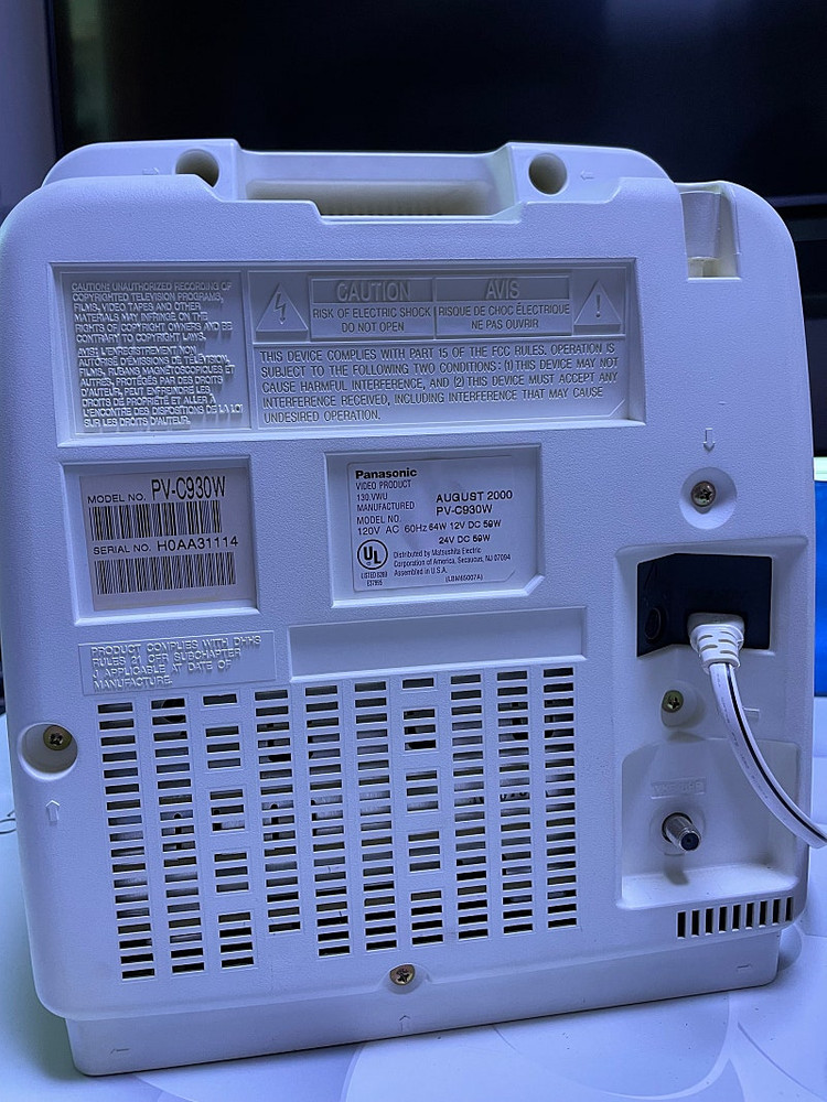 Panasonic(파나소닉)사의 특S급!!!옛날 미니비디오비젼[tv+VIDEO]앙증맞은 9인치 브라운관 칼라티비<화...--8