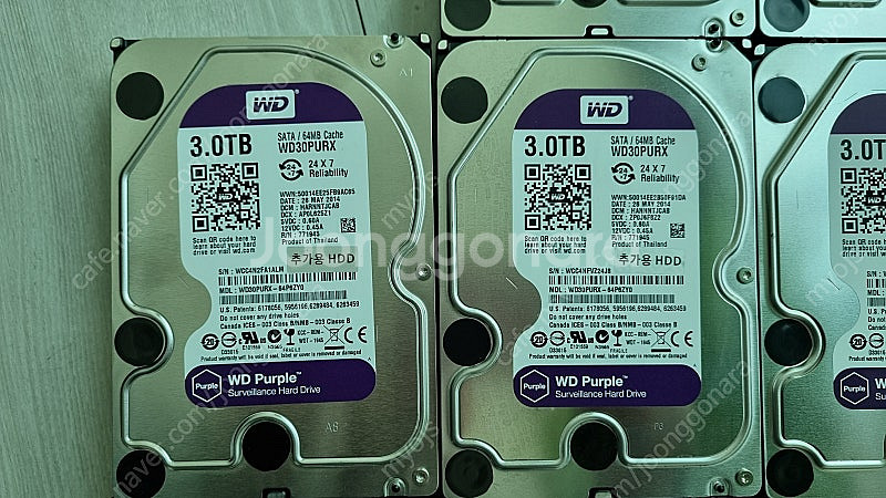 하드디스크 WD Purple 4tb, 3tb hdd--4