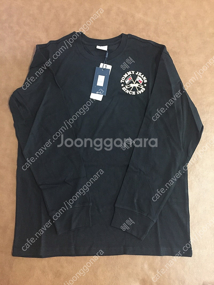 타미진 클래식 핏 백로고 롱슬리브 블랙 새제품--0