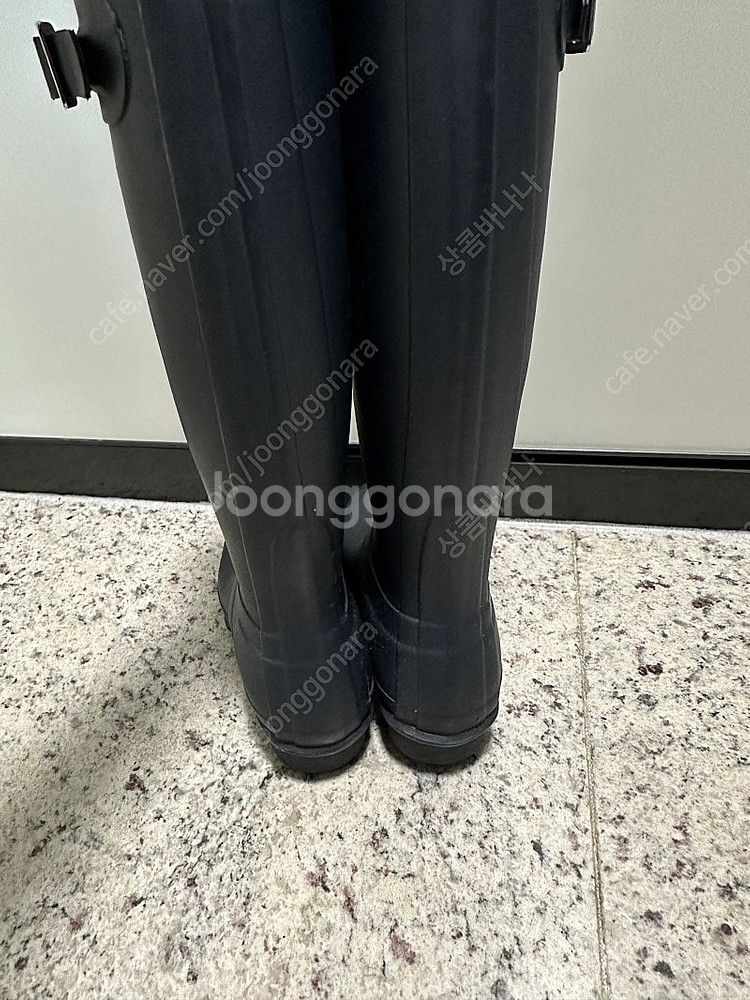 헌터 레인부츠 톨 무광 네이비--4