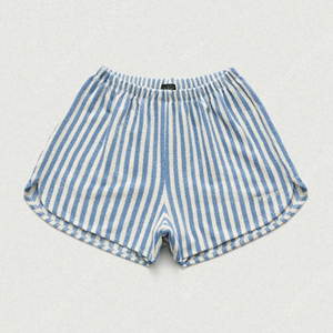 더바넷 Blue Striped Terry-Cloth Shorts