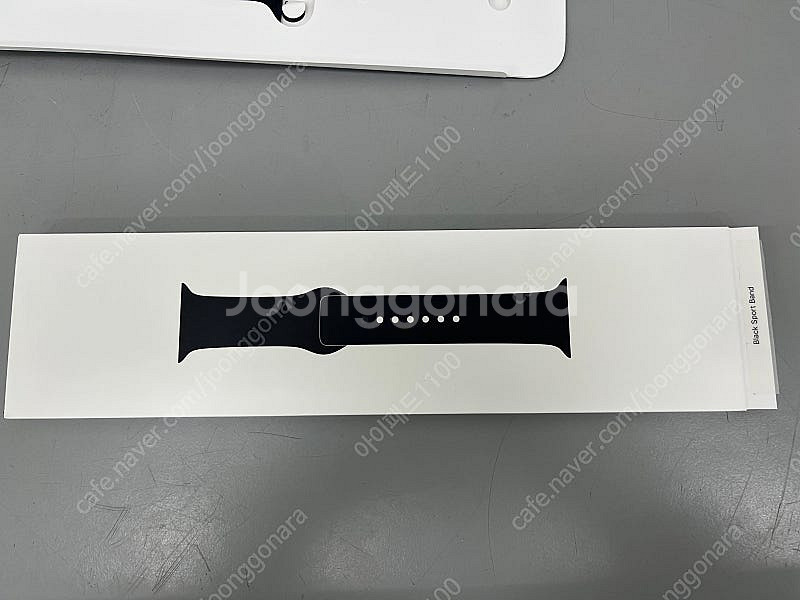 애플워치 정품 스포츠 밴드 스트랩 블랙 44/45mm--1